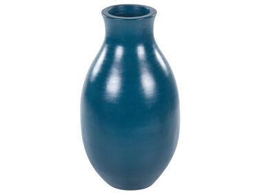 Dekorativ terracotta vase 48 cm blå STAGIRA
