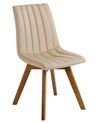 Set of 2 Fabric Dining Chairs Beige CALGARY_800055