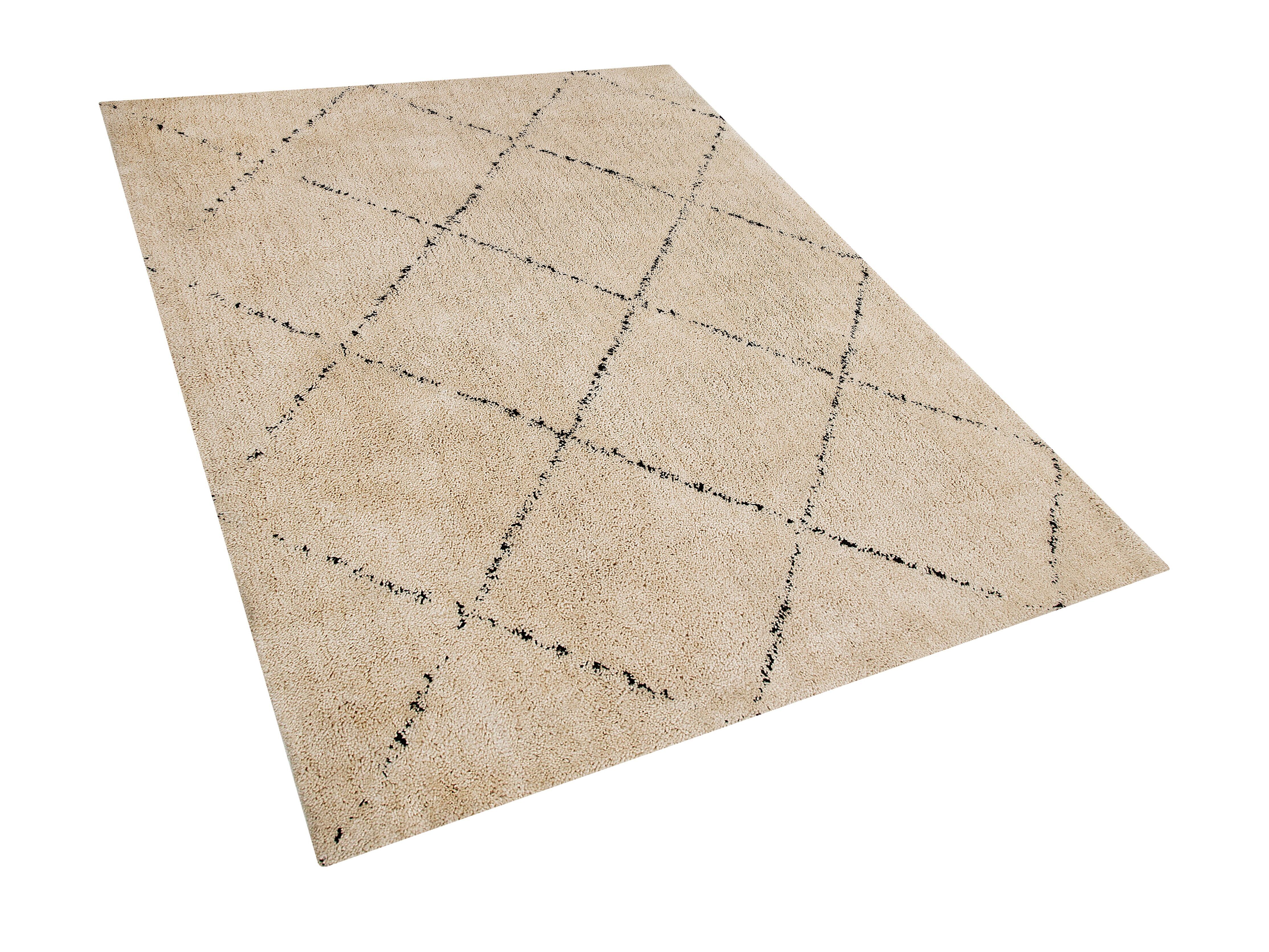 Area Rug 200 x 300 cm Beige and Black MUTKI Beliani.co.uk