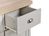 Sideboard grau / heller Holzfarbton 2 Schubladen Schrank CLIO_812289
