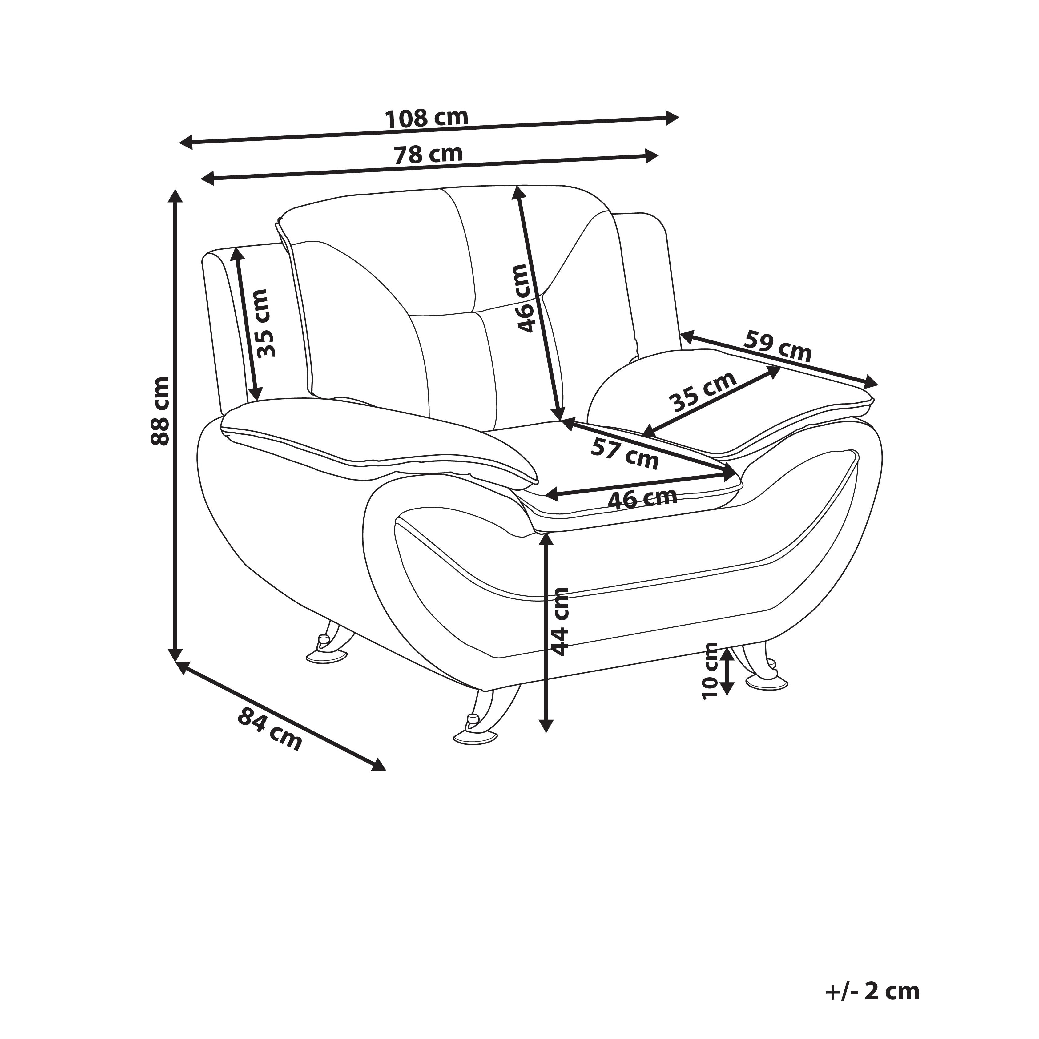Fotel ekoskóra szary LEIRA