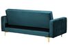 3 Seater Velvet Sofa Bed Teal ABERDEEN_737994