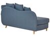 Right Hand Fabric Chaise Lounge with Storage Blue MERI II_881339