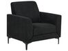 Conjunto de sofás com 6 lugares em tecido preto FENES_897851