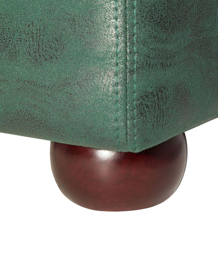 Faux Leather Armchair Green CHESTERFIELD Beliani.co.uk