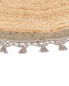 Pyöreä matto juutti beige/harmaa ⌀ 140 cm MARTS_869890