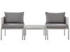 Lounge Set Aluminium hellgrau 2-Sitzer modular Auflagen grau TERRACINA_863602