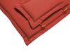 Acacia Wood Bistro Set Dark with Red Cushions AMANTEA_879839