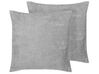 Conjunto de 2 almofadas decorativas em veludo cinzento 45 x 45 cm NOLANA_770181