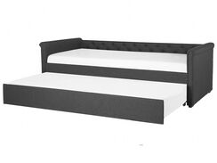 Sänky kangas lisävuode tummanharmaa 80 x 200 cm LIBOURNE Sänky kangas lisävuode tummanharmaa 80 x 200 cm LIBOURNE