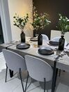 Table de salle à manger effet béton et noir 150 x 90 cm ADENA _800617