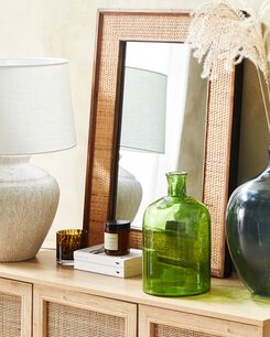 Kukkamaljakko lasi vihreä 31 cm PULAO Kukkamaljakko lasi vihreä 31 cm PULAO