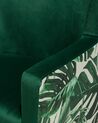 Fotel uszak welurowy zielony ONEIDA_702191