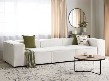 3-seters modulær sofa boucle Hvit APRICA