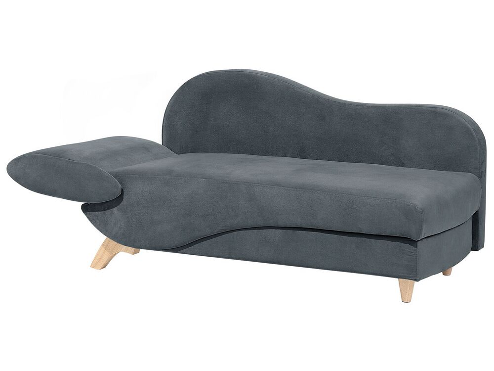 Chaiselongue dunkelgrau mit Bettkasten MERI | Beliani.de