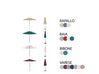Utemöbelgrupp med 4 stolar ljusblå CALVI och parasoll (16 varianter)_863932