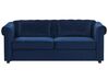 Velvet Sofa Bed Blue CHESTERFIELD_766969