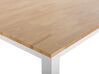 Mesa de jantar em madeira clara com pernas brancas 150 x 90 cm GEORGIA_763401