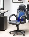 Chaise de bureau en cuir PU bleu FIGHTER_855721