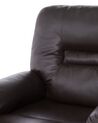 Fotel z manualną funkcją relaksu ekoskóra brązowy BERGEN_681461