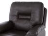 Faux Leather Manual Recliner Chair Brown BERGEN_681461