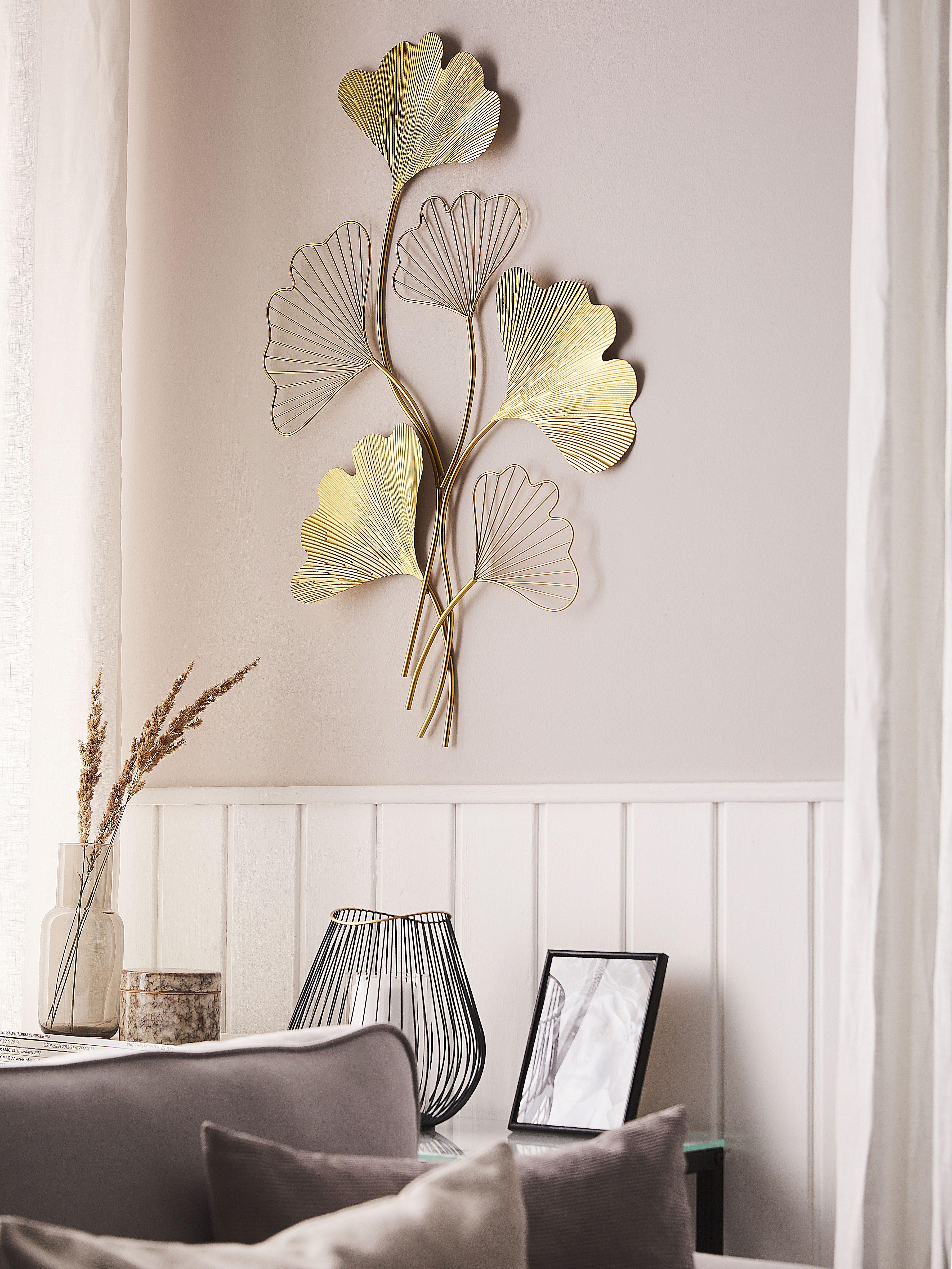 Dekoracja ścienna złota INDIUM