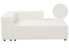 Left Hand Boucle Chaise Lounge White APRICA_908205