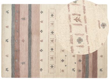Gabbeh gulvtæppe beige uld 160 x 230 cm KARLI