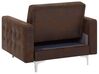Modular Faux Leather Living Room Set Brown ABERDEEN_717563