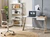 1 Drawer Home Office Desk 120 x 60 cm Light Wood and White HAMDEN_843338