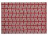 Teppich Baumwolle rot 140 x 200 cm geometrisches Muster SIVAS_848794