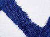 Conjunto de 2 cojines de algodón azul y blanco 45 x 45 cm HAZEL_910426