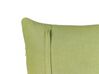 Set of 2 Cotton Macrame Cushions with Tassels 45 x 45 cm Green KALAM_904693
