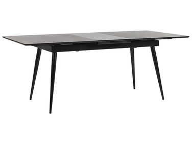 Tavolo da pranzo estensibile nero 160/200 x 90 cm MALDON
