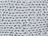 Cotton Knitted Pouffe 50 x 35 cm Grey PRIENE_842547