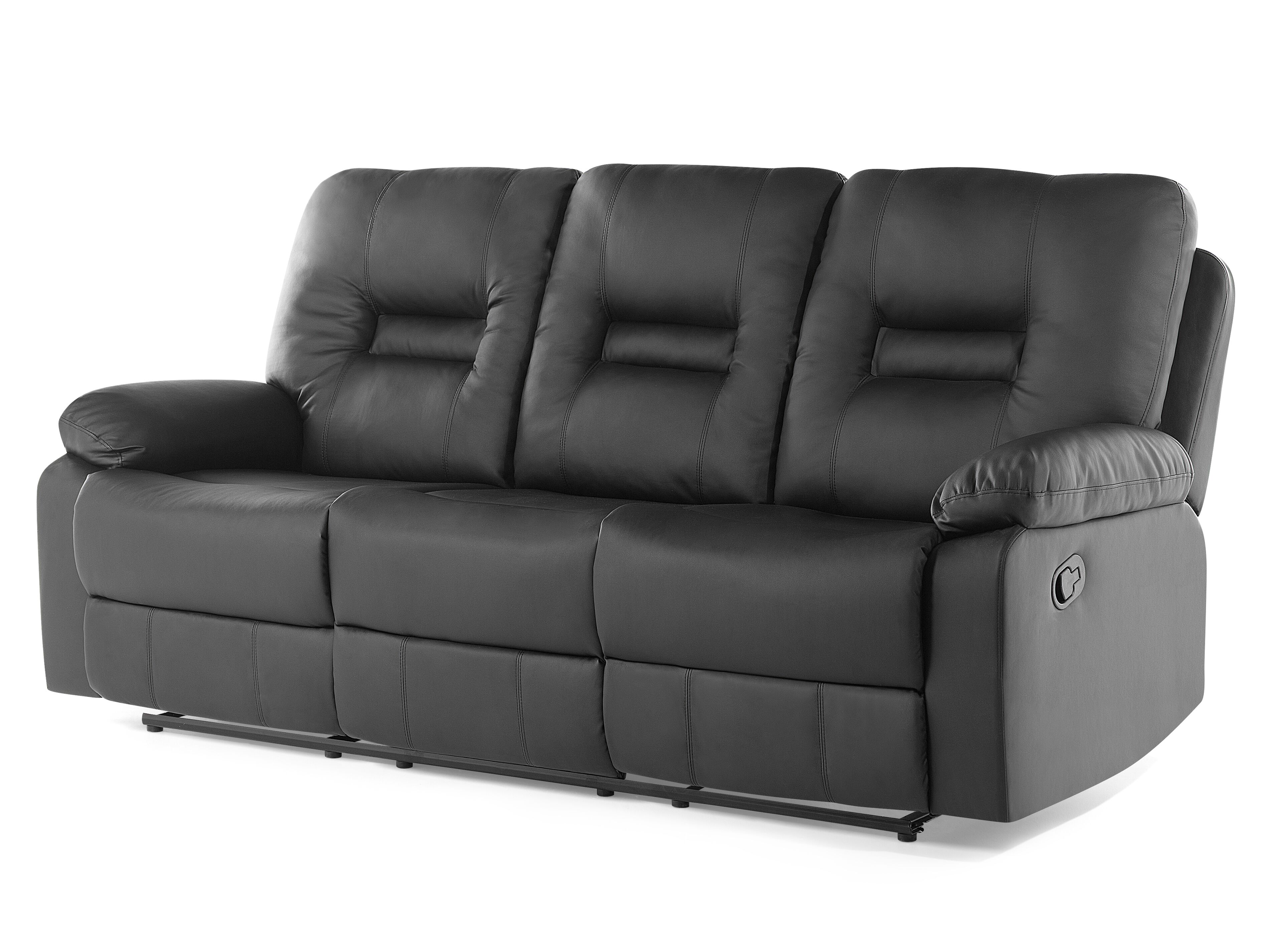 faux leather recliner sofa