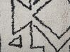 Teppich Baumwolle weiss / schwarz 160 x 230 cm Kurzflor KHOURIBGA_831360