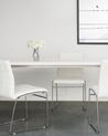 Deux chaises de salle à manger en cuir PU blanc KIRON_682151