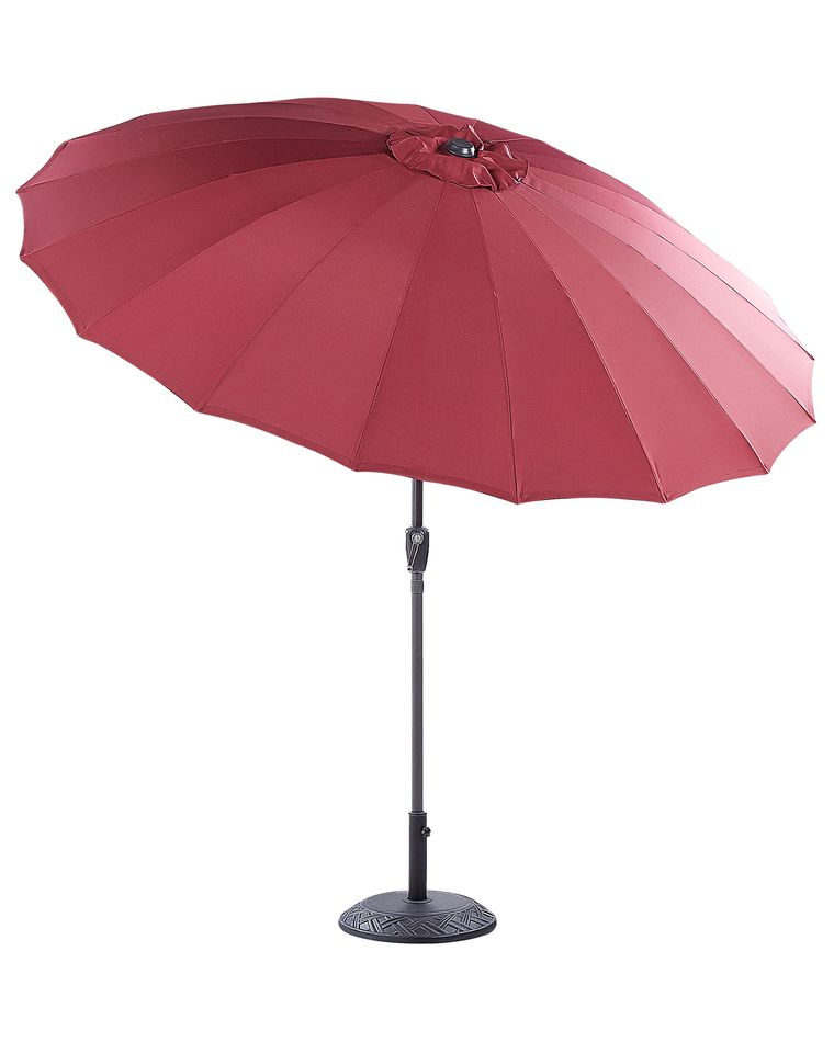 Garden Market Parasol ⌀ 2.55 m Dark Red BAIA Beliani.at