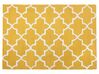 Tappeto rettangolare in cotone giallo 140x200 cm SILVAN_802945