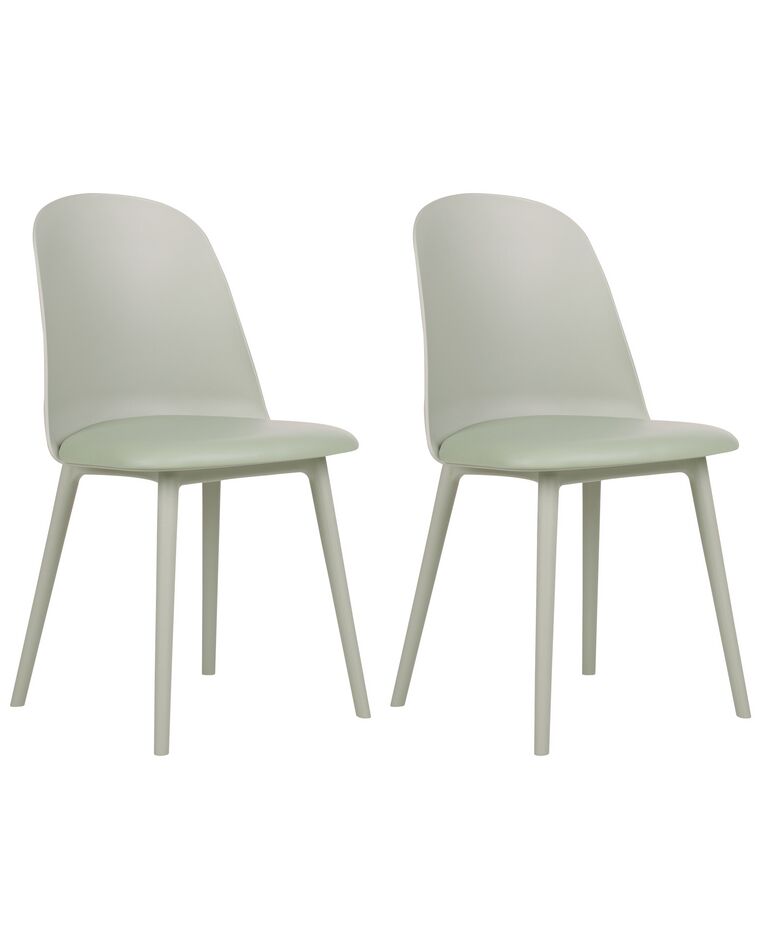 Set of 2 Dining Chairs Light Green FOMBY_902829