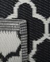 Outdoor Teppich schwarz 90 x 180 cm marokkanisches Muster zweiseitig Kurzflor SURAT_734074