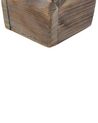 Conjunto de 2 castiçais em madeira castanha escura PLATEROS_791710