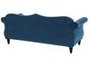 3-istuttava sohva samettinen sininen SKIEN_743163