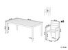 Sivá hliníková záhradná jedálenská súprava stola a stoličiek VERNIO_807039