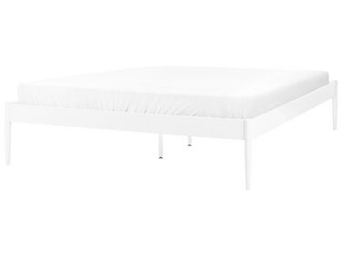 Kovová posteľ 160 x 200 cm biela VAURS