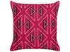 Set of 2 Outdoor Cushions Geometric Pattern 45 x 45 cm Pink MEZZANO_881452
