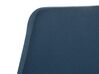 Cama con somier de poliéster azul oscuro/madera clara 180 x 200 cm VIENNE_814320