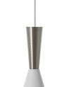 Metal Pendant Lamp White with Silver TAGUS_688177