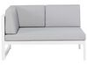 Loungesett 6-seters aluminium hvit/grå CASTELLA_554911